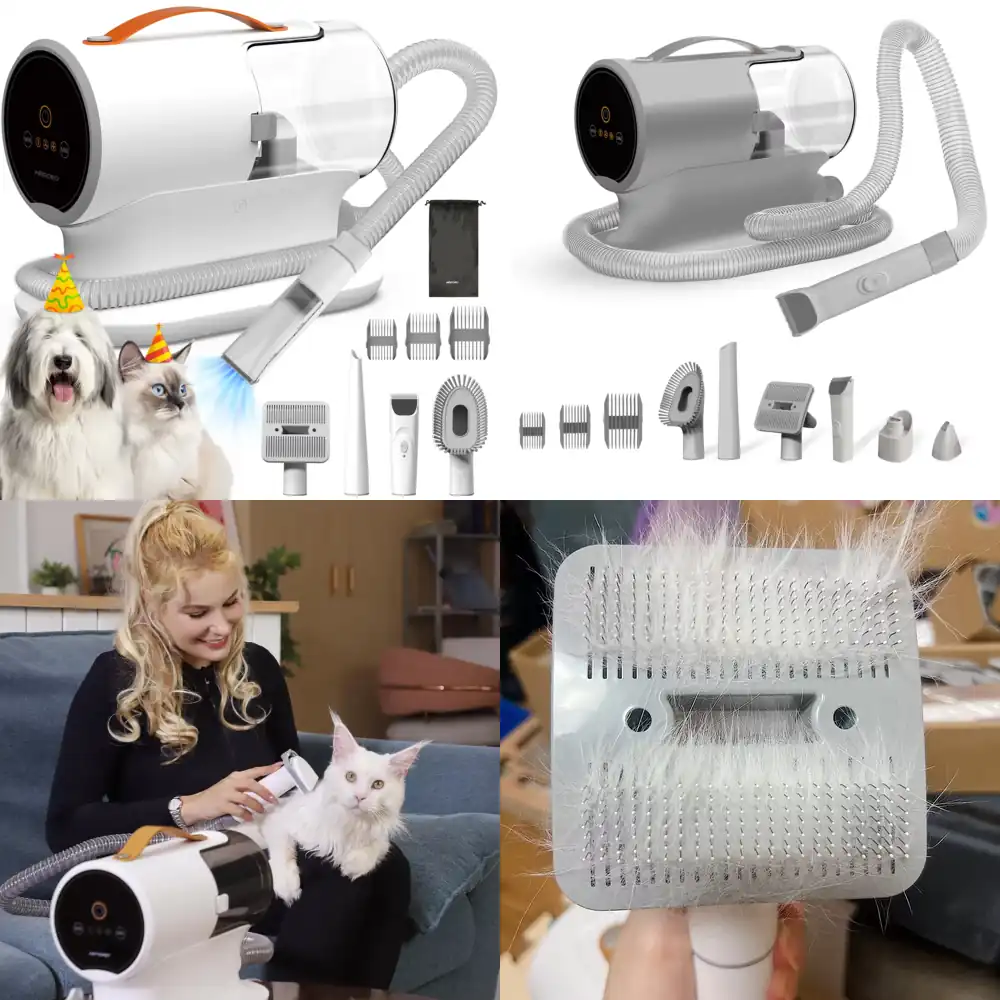 Hair Clipper - เครื่องดูดฝุ่นสำหรับสัตว์เลี้ยง AIRROBO USA สำหรับสุนัขและแมว พร้อมชุดกรูมมิ่ง 5