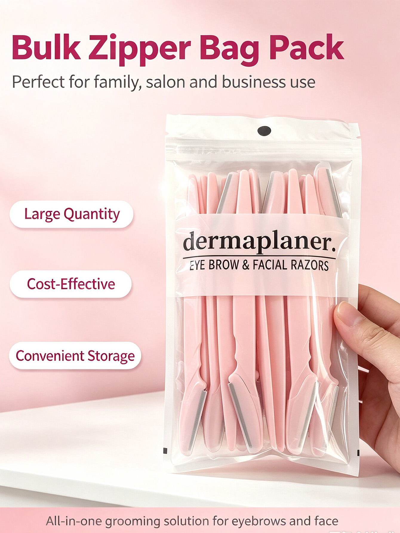 Body Trimmer - ชุดมีดโกนคิ้วแบบขวด พร้อมกล่องเก็บ มีดโกนสำหรับกำจัดขนบนใบหน้าและร่างกาย อุปกรณ์กำจัดขนที่ต้องมี