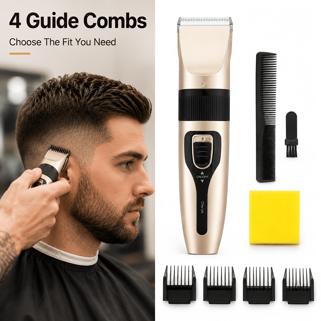 Men'S Grooming Hairstyles - เครื่องตัดผมอัจฉริยะแบบบริการตนเอง สำหรับตัดผมตรงและผมสั้น เครื่องตัดผมอัตโนมัติสำหรับใช้ในบ้าน ชุดอุปกรณ์ดูแลทรงผมที่บ้าน แบตเตอรี่ใช้งานได้ยาวนาน ตัดผมได้โดยไม่ต้องกังวล