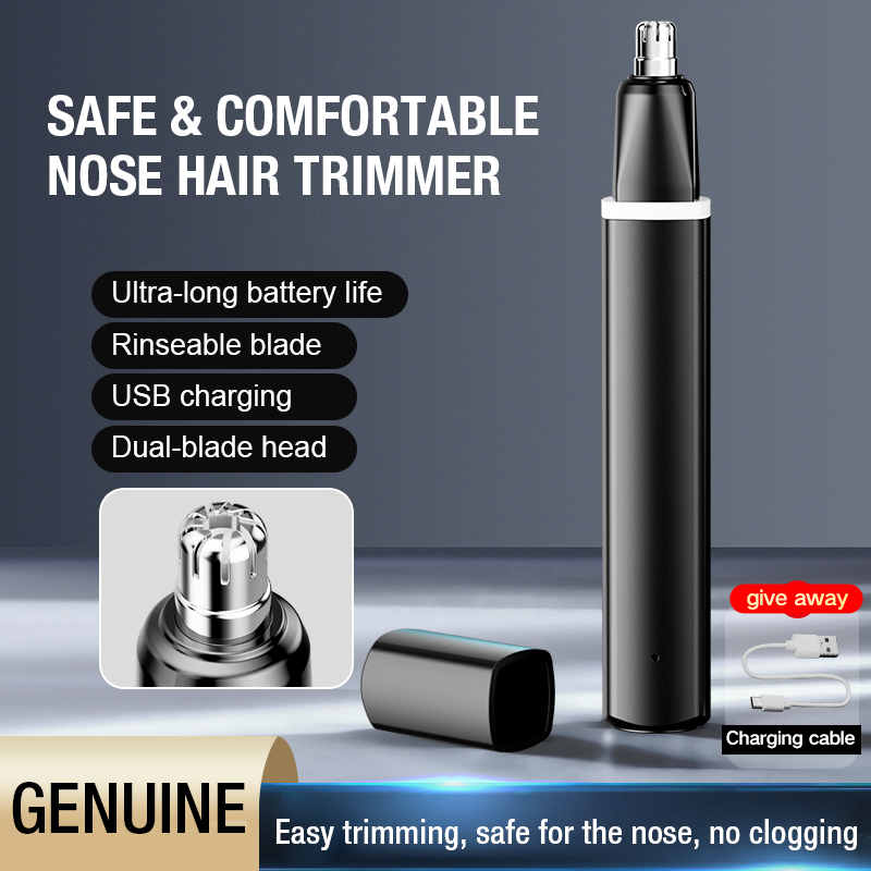 Nose Trimmer - เครื่องตัดขนจมูก LED รุ่นใหม่แบบพกพาสำหรับผู้ชายและผู้หญิง ชาร์จด้วย Type-C เครื่องทำความสะอาดจมูกและหูขนาดกะทัดรัดสำหรับการเดินทาง