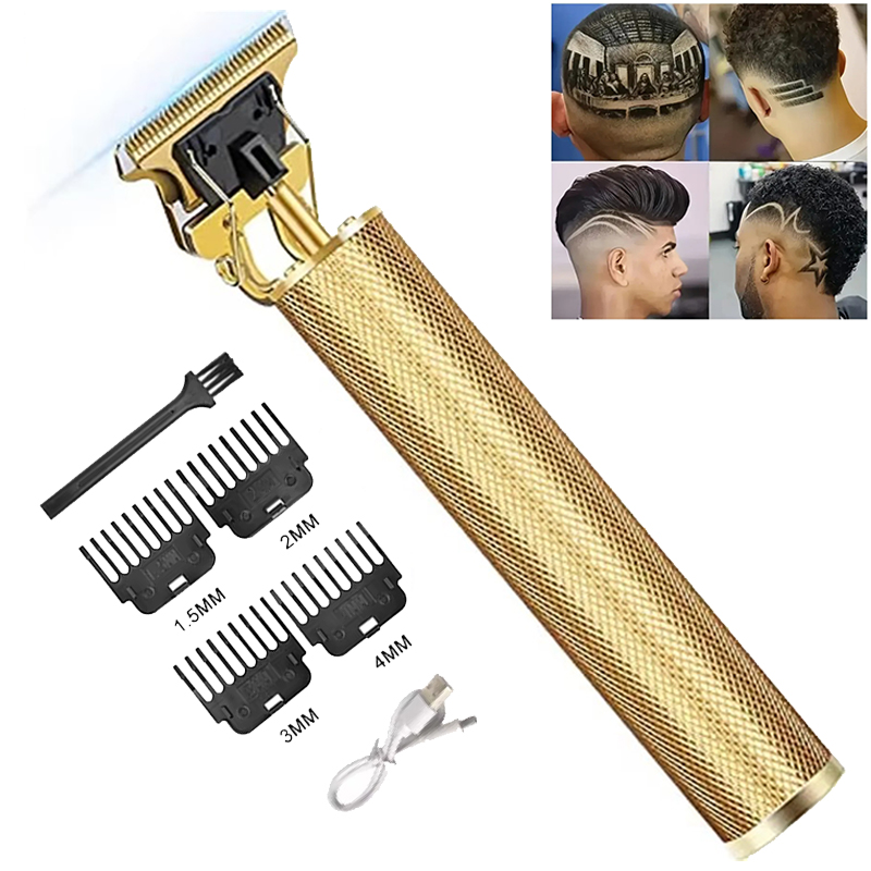 Electric Shaver Rotary - เครื่องตัดผมไฟฟ้าและอุปกรณ์เสริม T9 ปัตตาเลี่ยนตัดผมแบบชาร์จไฟได้ เครื่องโกนหนวดสำหรับผู้ชาย สำหรับช่างตัดผมมืออาชีพ