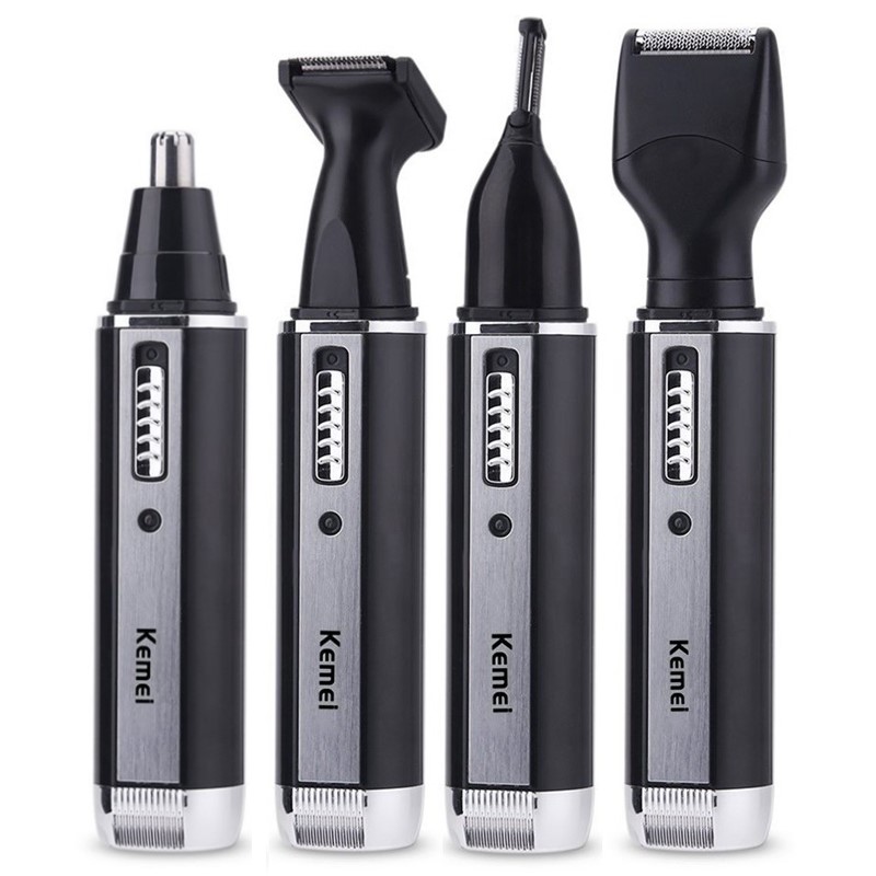 Body Trimmer - Keme เครื่องเล็มขนจมูก4in1สำหรับผู้ชาย, เครื่องเล็มคิ้วและเคราทำความสะอาดจมูกชุดที่โกนขนชาร์จได้