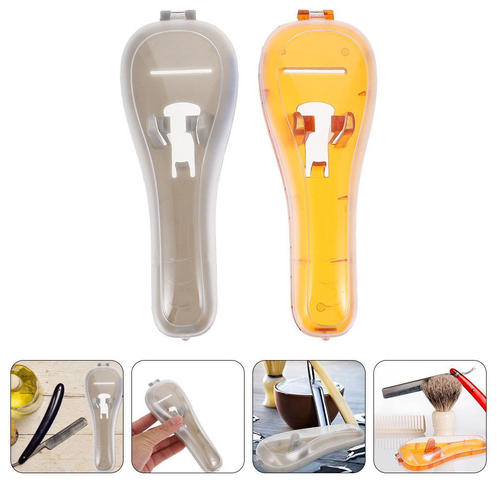 Electric Razor - 2 ชิ้น กล่องใส่มีดโกนหนวดแบบพกพา ขนาดกะทัดรัด จัดระเบียบมีดโกนหนวด ถูกสุขอนามัย