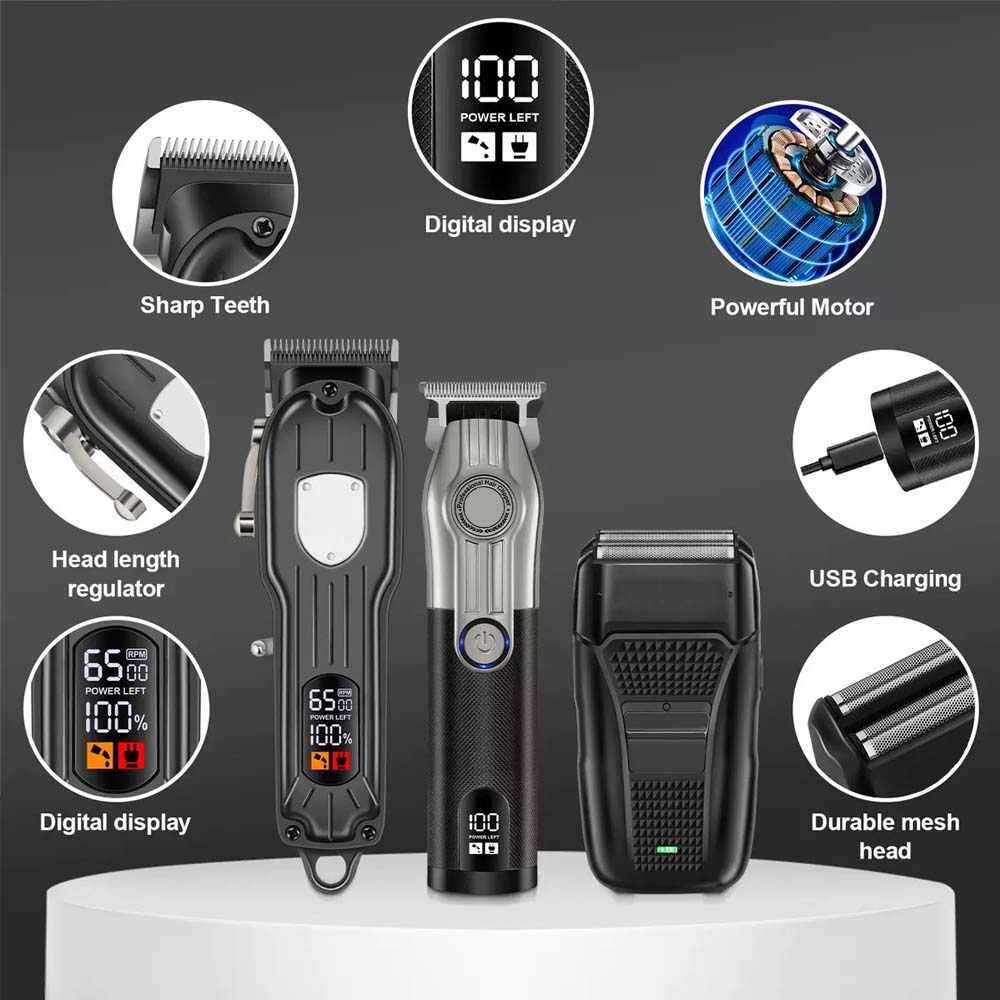ชุดเครื่องตัดผมสำหรับช่างตัดผม - Electric Shaver Rotary บทวิจารณ์และราคา